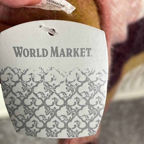 New! Cost Plus World Market huge color block scarf - Picture 5 of 9